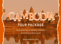 Cambodia Travel Postcard