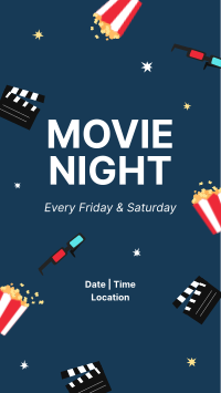 Fun Movie Night Facebook Story