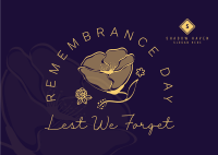 Remember The Fallen Postcard