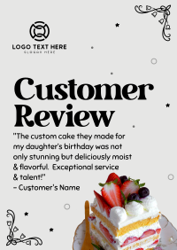 Birthday Cake Review Poster Design