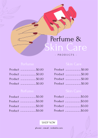 Fresh Perfume Products Menu Image Preview