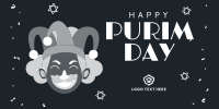 Purim Carnival Jester Twitter Post Image Preview