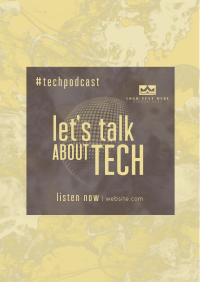 Glass Effect Tech Podcast Flyer