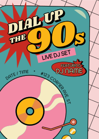 Retro DJ Event Poster