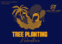 Minimalist Planting Volunteer Postcard