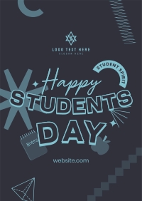 Happy Students Day Poster