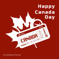 Ticket To Canada Instagram Post Design