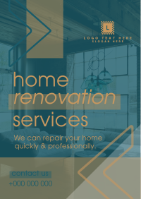 Simple Triangles Home Renovation Flyer