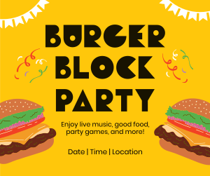 Burger Block Party Facebook Post Image Preview