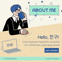 About Me Illustration Instagram Post Image Preview