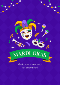 Mardi Gras Celebration Flyer