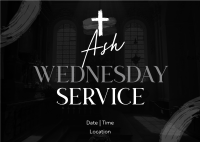 Ash Wednesday Volunteer Service Postcard Design