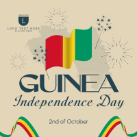 Guinea Independence Day Ribbon Instagram Post Design