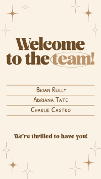 Minimalist Welcome to the Team Instagram Reel Image Preview