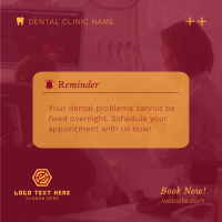 Dental Appointment Reminder Instagram Post