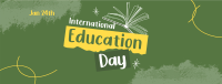 Education Day Awareness Facebook Cover Image Preview