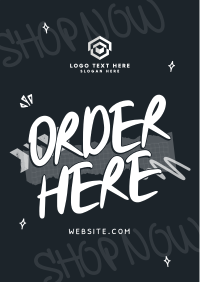 Grunge Style Order Flyer