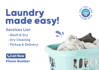 Laundry Made Easy Postcard