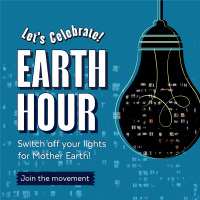 Earth Hour Light Bulb Instagram Post Image Preview