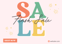 Quirky Flash Sale Postcard Design