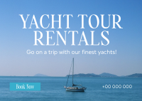 Relaxing Yacht Rentals Postcard