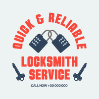 Locksmith Badge Instagram Post Design