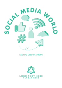 Social Media World Poster