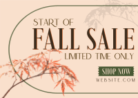 Fall Season Sale Postcard