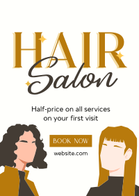 Fancy Hair Salon Flyer Design