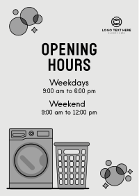 Laundry Shop Hours Flyer