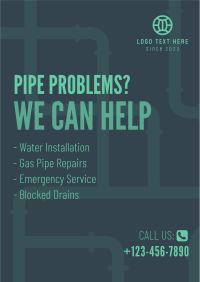 Need a Plumber? Poster