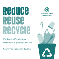 Reduce Reuse Recycle Waste Management Linkedin Post Image Preview