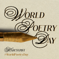 World Poetry Day Pen Instagram Post Design