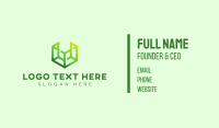 Digital Green Cube Business Card Design