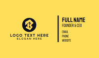 Yellow Bolt Letter B Business Card Design