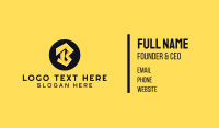 Yellow Bolt Letter B Business Card