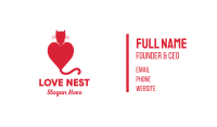 Cat Red Love Heart Business Card Image Preview