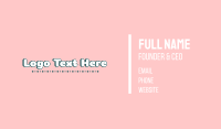 Pink & White Girl Text Business Card