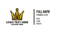 Gold Polygon Crown Business Card