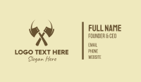 Brown Axe Weapon Business Card