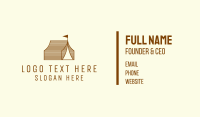 Rustic Camp Tent Business Card