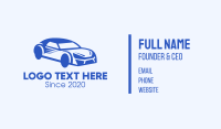 Blue Coupe Car Business Card