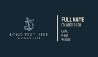 Anchor Rope Letter B Business Card