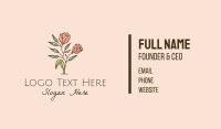Natural Rose Flowers  Business Card Design