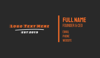Fast Racing Font Business Card Design