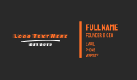 Fast Racing Font Business Card