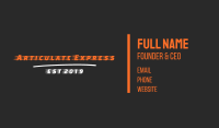 Fast Racing Font Business Card Image Preview