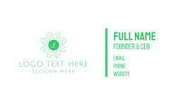 Forest Leaves Lettermark Business Card Design