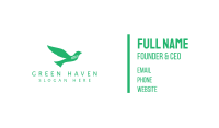 Green Peaceful Dove Business Card Image Preview