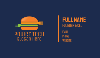 Fork Hamburger Burger  Business Card Design